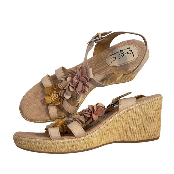 B.O.C. Born Concepts Leather Wedge Sandals - Picture 7 of 7